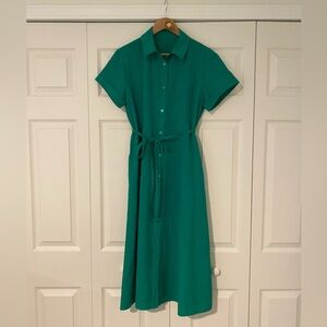 Green long dress